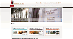 Desktop Screenshot of barreau-dax.org