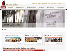 Tablet Screenshot of barreau-dax.org